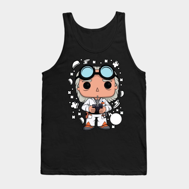 Dr Emmett Brown - Back to the Future Tank Top by PoshFitness